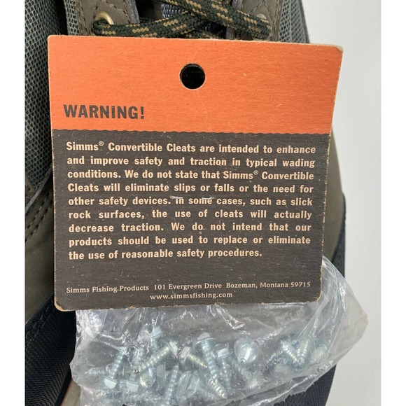 SIMMS Lace U Fishing Wader Boots w/ Cleat Size 8 - Picture 5 of 12
